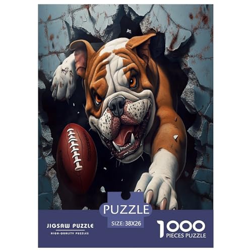 Bulldog Puzzle 1000 Teile Schwer Puzzle Spielzeug Pädagogisches Spiel Impossible Herausforderungsspielzeug Für Erwachsene Und Kinder Ab 14 Jahren 38x26cm/1000pcs Bulldog Puzzle 1000 Teile Schwer Puzzle Spielzeug Pädagogisches Spiel Impossible Herausforderungsspielzeug Für Erwachsene Und Kinder Ab 14 Jahren 38x26cm/1000pcs von OPANZYYDE