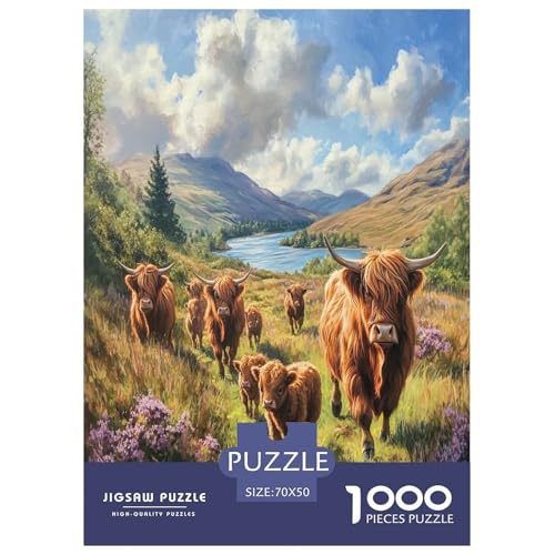 Highland Rinder Puzzles 1000 Teile Schwer Puzzle Spielzeug Lernspiel Impossible Herausforderung Spielzeug Für Erwachsene Und Kinder Ab 12 Jahren 70x50cm/1000pcs Highland Rinder Puzzles 1000 Teile Schwer Puzzle Spielzeug Lernspiel Impossible Herausforderung Spielzeug Für Erwachsene Und Kinder Ab 12 Jahren 70x50cm/1000pcs von OPANZYYDE