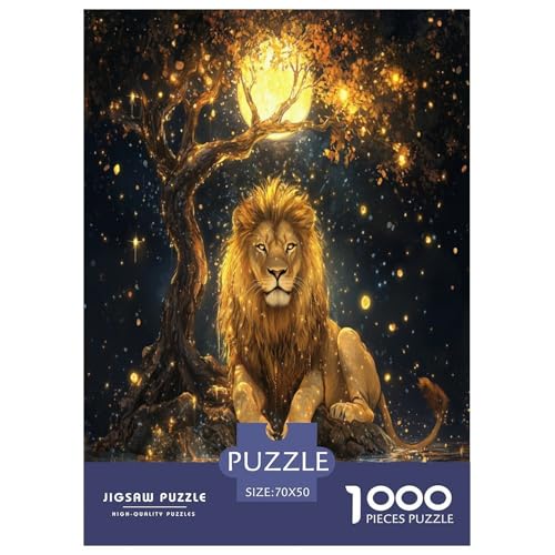 Löwen Puzzle 1000 Teile Schwer Puzzle Spielzeug Lernspiel Impossible Herausforderung Spielzeug Für Erwachsene Und Kinder Ab 12 Jahren 70x50cm/1000pcs von OPANZYYDE