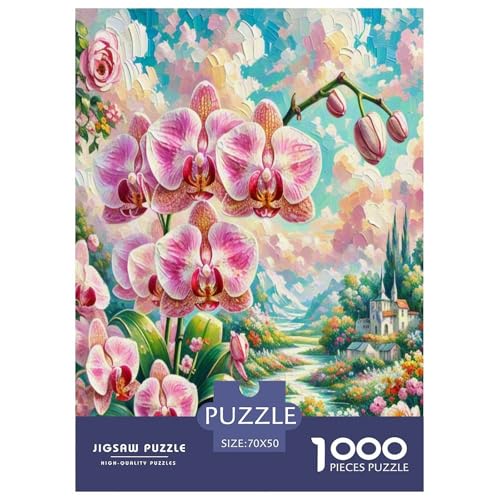 Orchidee Puzzles 1000 Teile Schwer Puzzle Spielzeug Pädagogisches Spiel Impossible Herausforderungsspielzeug Für Erwachsene Und Kinder Ab 12 Jahren 70x50cm/1000pcs von OPANZYYDE