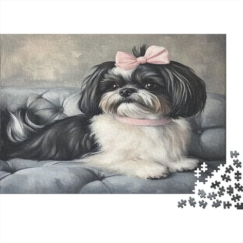Shih Tzu. Puzzle 1000 Teile Erwachsener Kniffel Spaß Für Die Ganze Familie - Abwechslungsreiche 1000 Puzzleteilige Motive Puzzle Erwachsene, Puzzel 1000pcs (75x50cm) von OPANZYYDE