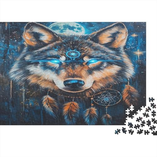 Wolf Puzzlespiel 1000 Teile Erwachsene -Puzzle 1000 Stück Spiel Puzzles Für Erwachsene Kinder Puzzle Erwachsenen Puzzlespiel Puzzel 1000pcs (75x50cm) von OPANZYYDE