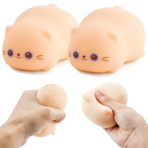 2 Stück Squishy Katze Squeeze Spielzeug, Katze Stress Spielzeug, Kawaii Flauschige Sensorische Spielzeug, Anti Stress Spielzeug, zum Konzentrieren, Angst Relief 2 Stück Squishy Katze Squeeze Spielzeug, Katze Stress Spielzeug, Kawaii Flauschige Sensorische Spielzeug, Anti Stress Spielzeug, zum Konzentrieren, Angst Relief von OPEIXSAYKOC