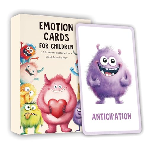 OPEIXSAYKOC 32 Karten Gefühlskarten für Kinder,Gefühlsmonster Karten Erklärungstexte,Emotional Cards for Children,Gefühlsmonster for Nursery & Primary School, Promote Social-Emotional Development OPEIXSAYKOC 32 Karten Gefühlskarten für Kinder,Gefühlsmonster Karten Erklärungstexte,Emotional Cards for Children,Gefühlsmonster for Nursery & Primary School, Promote Social-Emotional Development von OPEIXSAYKOC