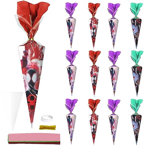 OPEIXSAYKOC Schultüte 12 Stück, Mini Schultüten zum Befüllen, Zuckertüte Junge, Geschwisterschultüte, Kindergarten Tüte, Geschenktüten für Schulanfänger/Geschenktüten für Gäste auf Kinderpartys OPEIXSAYKOC Schultüte 12 Stück, Mini Schultüten zum Befüllen, Zuckertüte Junge, Geschwisterschultüte, Kindergarten Tüte, Geschenktüten für Schulanfänger/Geschenktüten für Gäste auf Kinderpartys von OPEIXSAYKOC