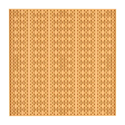 OPEN BRICKS Bauplatte, 32x32 (25,5 x 25,5 cm), Sandfarben/Sand, 1 Stück, Kompatibel mit Allen führenden Marken, Beidseitig bebaubar, OB-P32SD1 von OPEN BRICKS