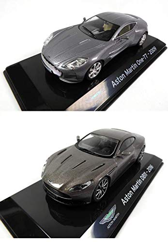 - Lot von 2 Autos 1/43: Kompatibel mit Aston Martin DB11 + ONE 77 - Ixo für Editionen Salvat (SC4 + SC14) von OPO 10
