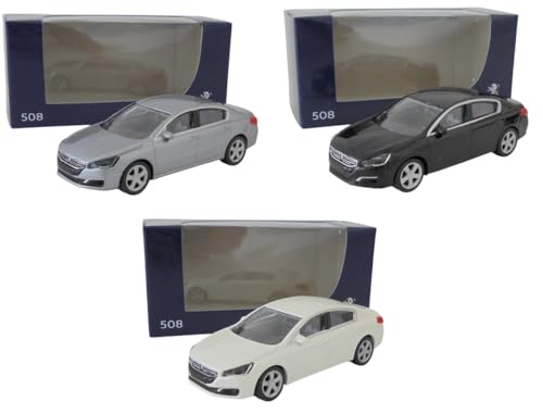 - Lot von 3 Miniatur-Autos kompatibel mit Peugeot 508 Maßstab 1:64 3 Zoll 7,5 cm Norev von OPO 10