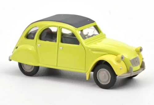 - Miniaturauto, kompatibel mit Citroën 2CV, Maßstab 1:64, 3 Zoll, 7,5 cm, Norev – Citroën Gelb 191027 von OPO 10