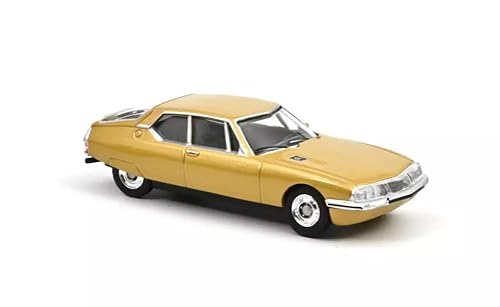 - Miniaturauto kompatibel mit Citroën SM 1970 im Maßstab 1:64 3 Zoll 7,5 cm Norev – Gold 019922 von OPO 10