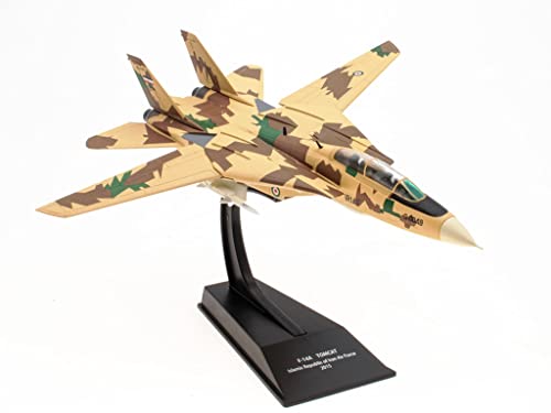 OPO 10 - 1/100 Militärkampfflugzeug, kompatibel mit F-14A Tomcat der Luftwaffe der Islamischen Republik Iran 2015 – mit ausklappbaren Flügeln – CP58 von OPO 10