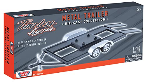 OPO 10 - 1/18 Anhänger, Pritsche, Autotransporter, mit Doppelachse, Metall, Motormax - 76009 OPO 10 - 1/18 Anhänger, Pritsche, Autotransporter, mit Doppelachse, Metall, Motormax - 76009 von OPO 10