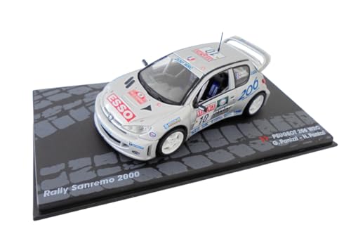 OPO 10 - 1:43 Modellauto kompatibel mit Peugeot 206 WRC Rally Sanremo 2000 Panizzi von OPO 10