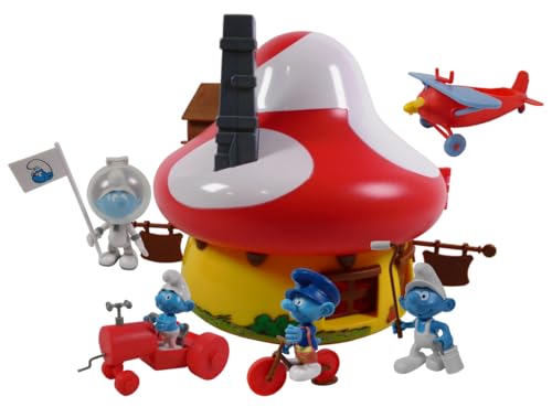 OPO 10 - Das Haus der Schlümpfe mit beweglichen PVC-Figuren + Aufklebern – CS46 von OPO 10