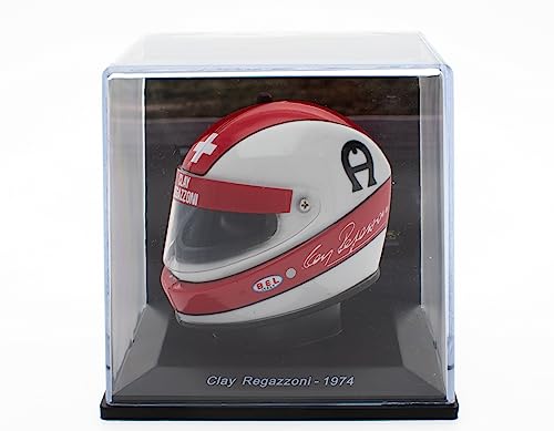OPO 10 - Formel-1-Helm kompatibel mit Ferrari F1: Clay Regazzoni 1974 – Maßstab 1/5 – CAS18 OPO 10 - Formel-1-Helm kompatibel mit Ferrari F1: Clay Regazzoni 1974 – Maßstab 1/5 – CAS18 von OPO 10