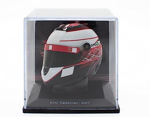 OPO 10 - Formel-1-Helm kompatibel mit Ferrari F1: Kimi Räikkönen 2007 – Maßstab 1/5 – CAS02 von OPO 10