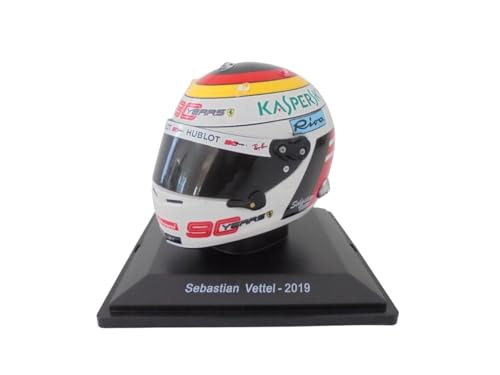 OPO 10 - Formel-1-Helm kompatibel mit Ferrari F1: Sebastian Vettel 2019 Deutschland GP – Maßstab 1/5 – CAS73 von OPO 10