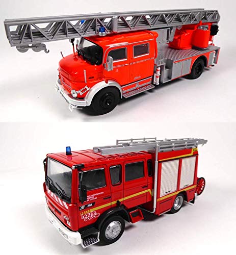 OPO 10 - Los mit 2 Feuerwehrautos 1/43 kompatibel mit Renault VI S180 + Mercedes-Benz L1519 (P2 + P4) von OPO 10