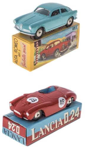 OPO 10 - Set mit 2 Autos, kompatibel mit Alfa Romeo Giulietta + Lancia D24 1/48 Mercury-Kollektion von Hachette LMA4 von OPO 10