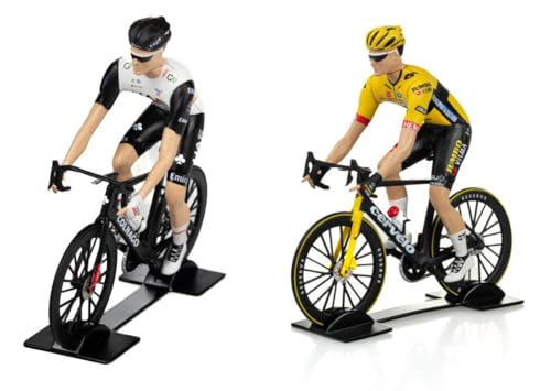 OPO 10 - Set mit 2 Radfahrerfiguren Tour de France 2023 Pogacar vs. Vingegaard – kompatibel mit SOLIDO 1/18 – TDF20-23 von OPO 10