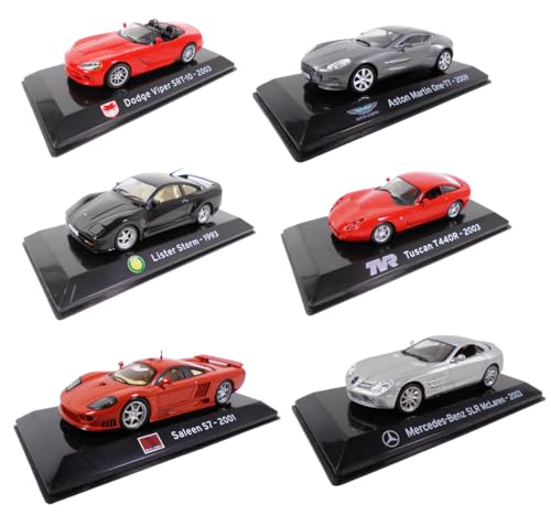 OPO 10 - Lot von 6 Supercar 1/43 Autos kompatibel mit Aston Martin + Saleen + Dodge + Mercedes + Lister Storm + TVR - IXO SL49 OPO 10 - Lot von 6 Supercar 1/43 Autos kompatibel mit Aston Martin + Saleen + Dodge + Mercedes + Lister Storm + TVR - IXO SL49 von OPO 10