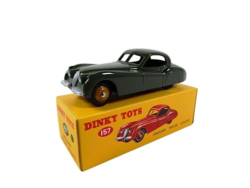 OPO 10 - Miniaturauto Atlas DeAgostini Dinky Toys kompatibel mit Jaguar XK120 Coupé Khakigrün - 157 - DT006 von OPO 10