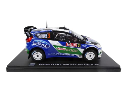OPO 10 - Miniaturauto im Maßstab 1/24, kompatibel mit Ford Fiesta RS WRC - LATVALA Wales Rally GB 2012 - RVQ20 von OPO 10