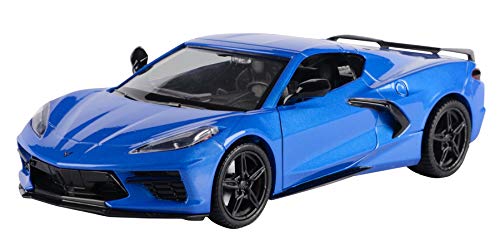 - Miniaturauto im Maßstab 1:24, kompatibel mit der blauen Corvette C8 2020 – Motormax 79360 von OPO 10