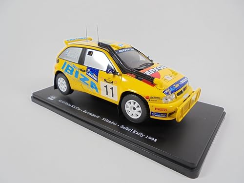 OPO 10 - Modellauto im Maßstab 1/24, kompatibel mit Seat Ibiza, Kit Car Rovanpera/Silander Safari Rally 1998 – RVQ43 von OPO 10