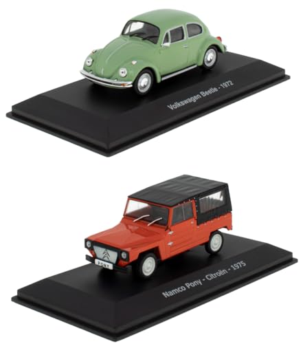 OPO 10 - Set mit 2 Miniaturautos 1/43, kompatibel mit Volkswagen Käfer + Citroën FAF Pony Namco - LCC9 OPO 10 - Set mit 2 Miniaturautos 1/43, kompatibel mit Volkswagen Käfer + Citroën FAF Pony Namco - LCC9 von OPO 10