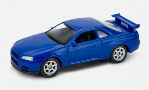 OPO 10 - Welly 3 Zoll (8 cm) Nissan Skyline GT-R (R34) Miniaturauto von OPO 10