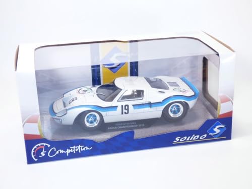 - Sammler-Miniaturauto 1:18 Ford GT40 MK.1 Weiss 1973 N19 – SOLIDO S180-3006 von OPO 10