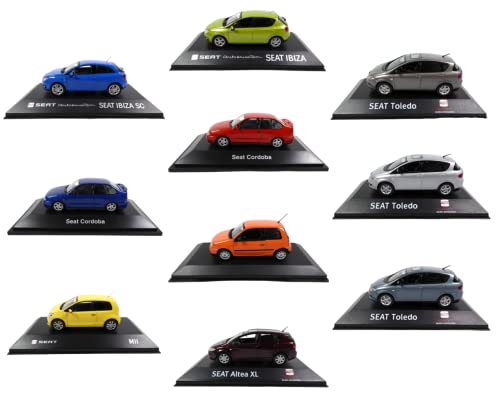 - Set mit 10 Autos im Maßstab 1:43, kompatibel mit SEAT Cordoba + Toledo + Ibiza + MII + Altea + Arosa / SEL22 - Set mit 10 Autos im Maßstab 1:43, kompatibel mit SEAT Cordoba + Toledo + Ibiza + MII + Altea + Arosa / SEL22 von OPO 10