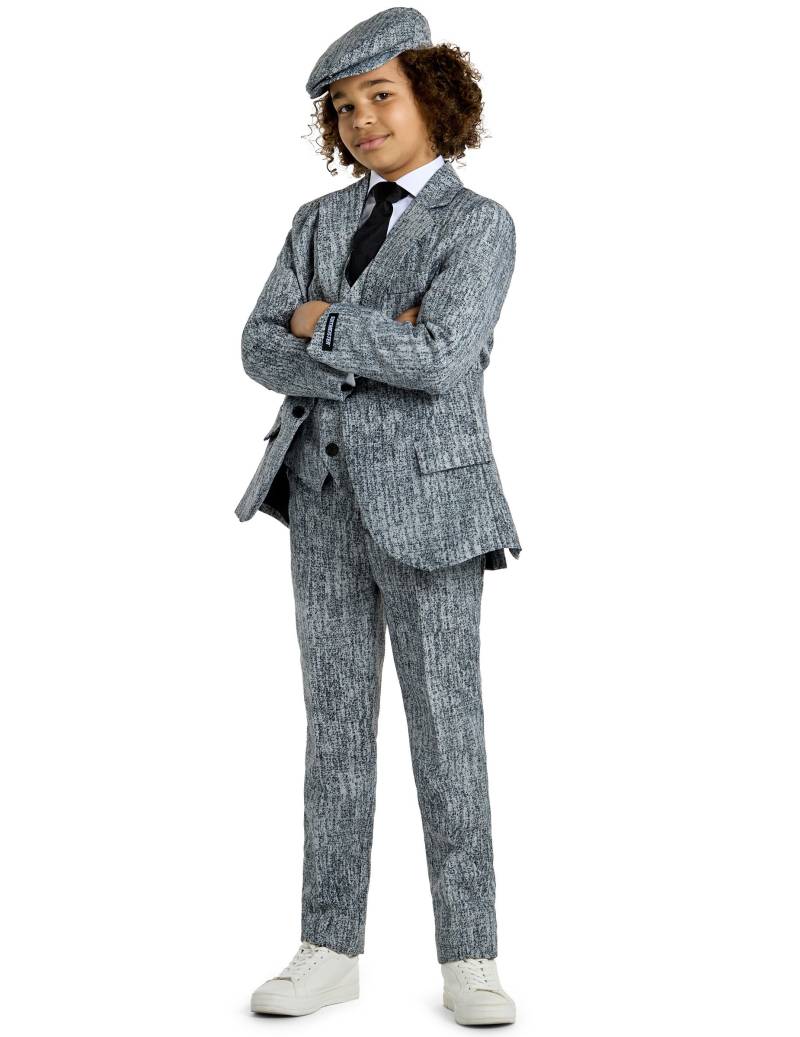 20er Gangsterkostüm für Kinder Suitmeister grau-schwarz von OPPO MERCHANDISE GROUP