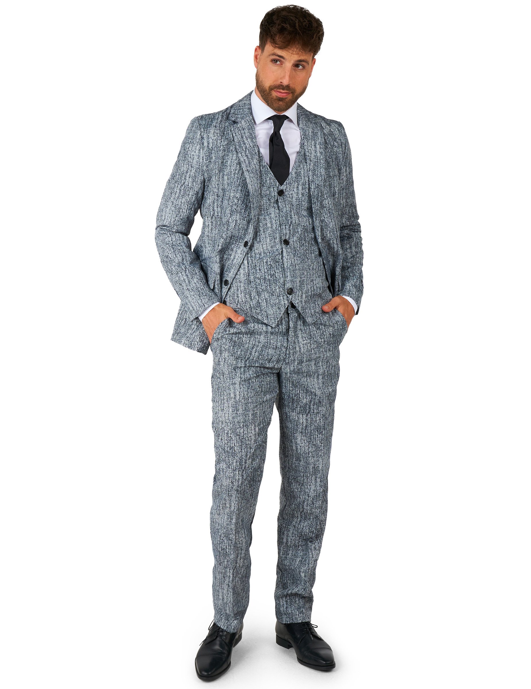 Offizielles 20er-Jahre Herrenkostüm von Suitmeister grau-schwarz von OPPO MERCHANDISE GROUP