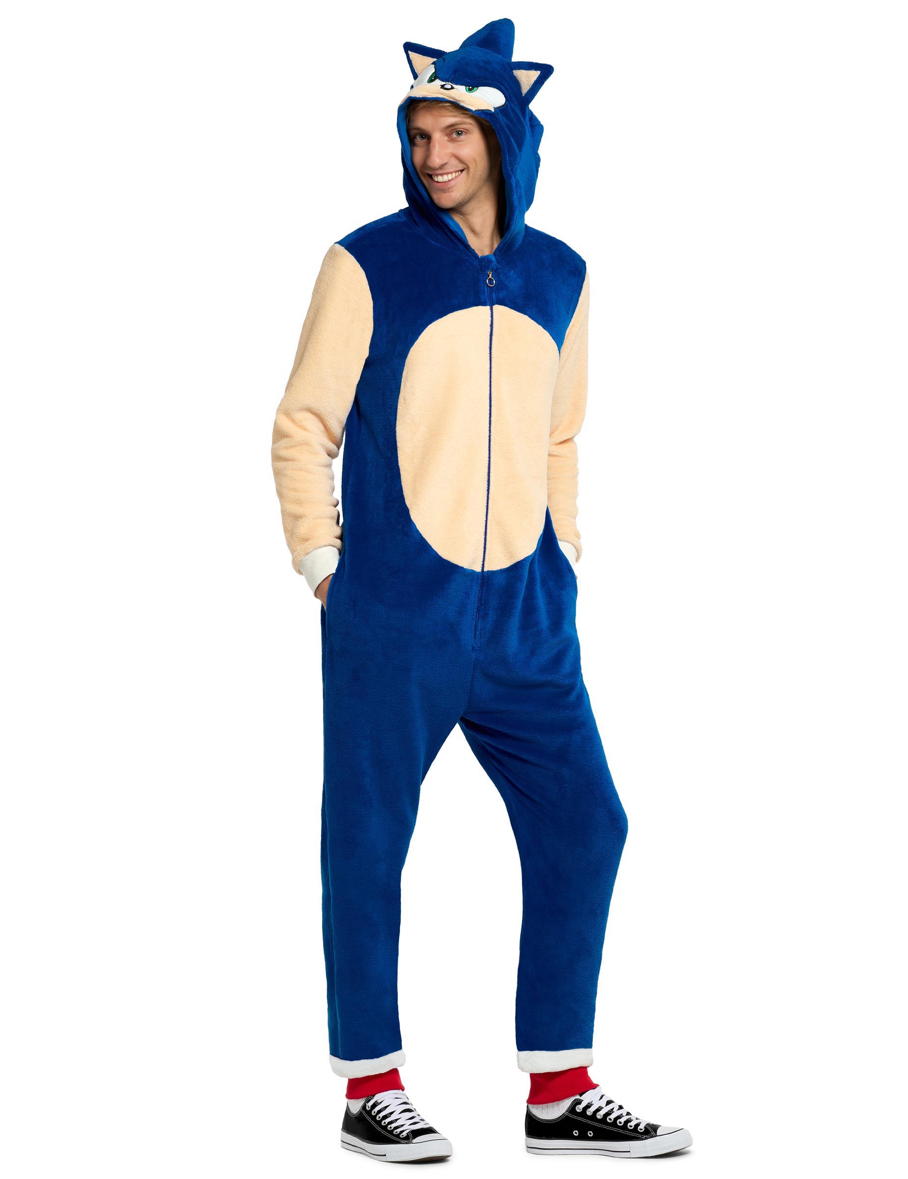 Sonic Overall Kostüm für Erwachsene blau von OPPO MERCHANDISE GROUP