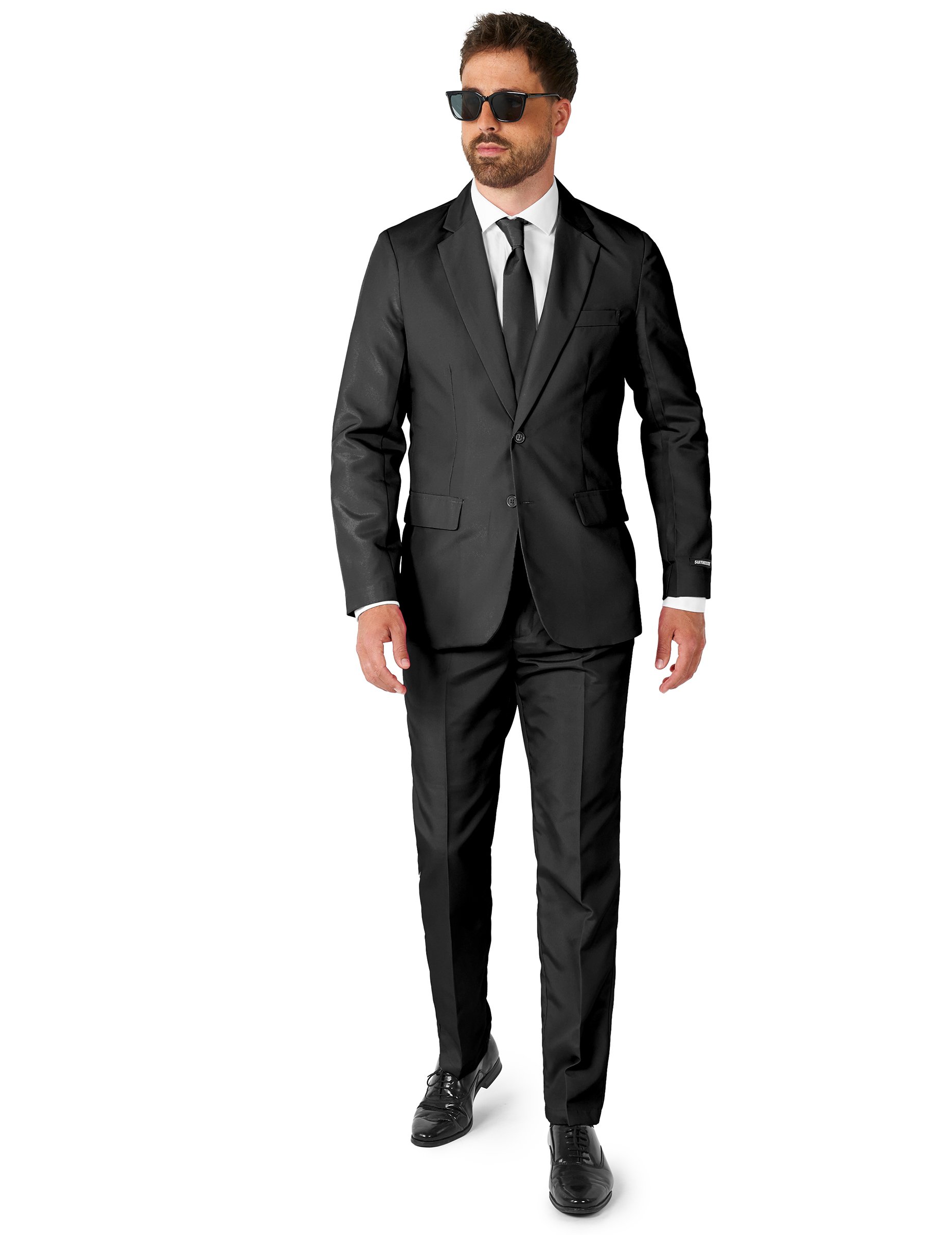 Mr. Black Solid Herrenanzug von Suitmeister schwarz von OPPOSUITS