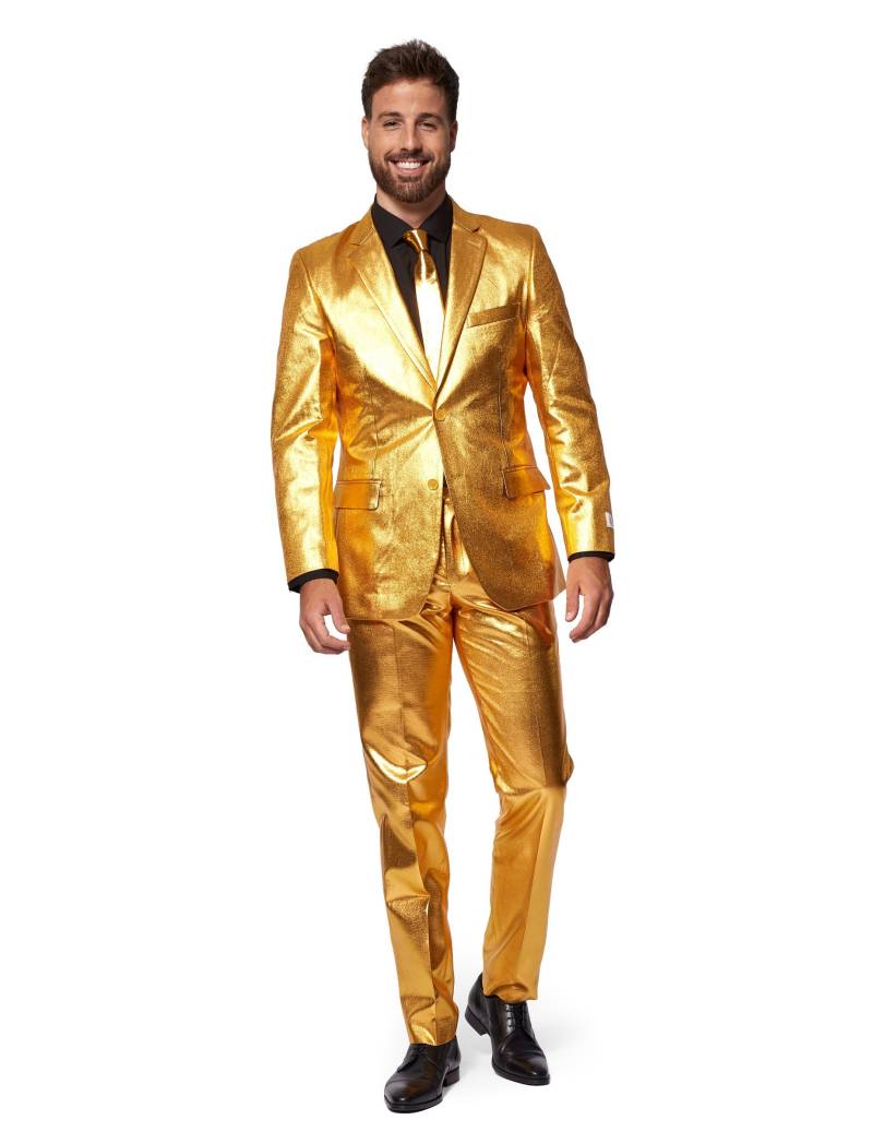 Mr. Groovy Gold-Kostüm für Herren Opposuits-Kostüm gold von OPPOSUITS