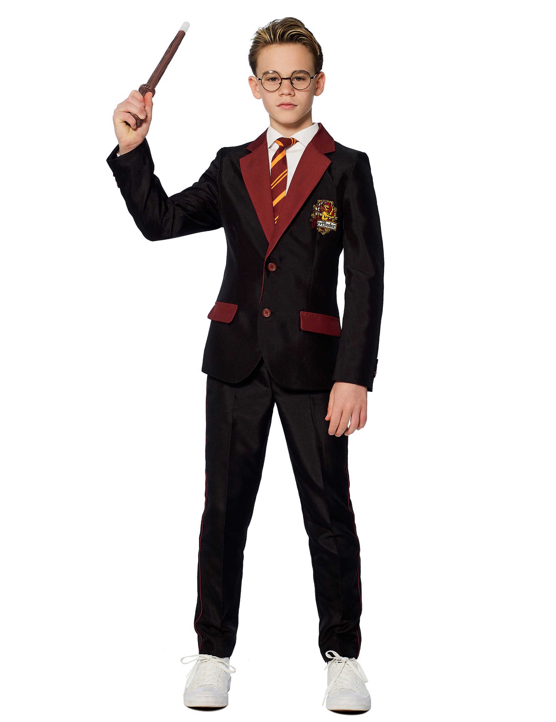 Mr. Gryffindor-Kostüm für Jungen Suitmeister schwarz-rot-gelb von OPPOSUITS