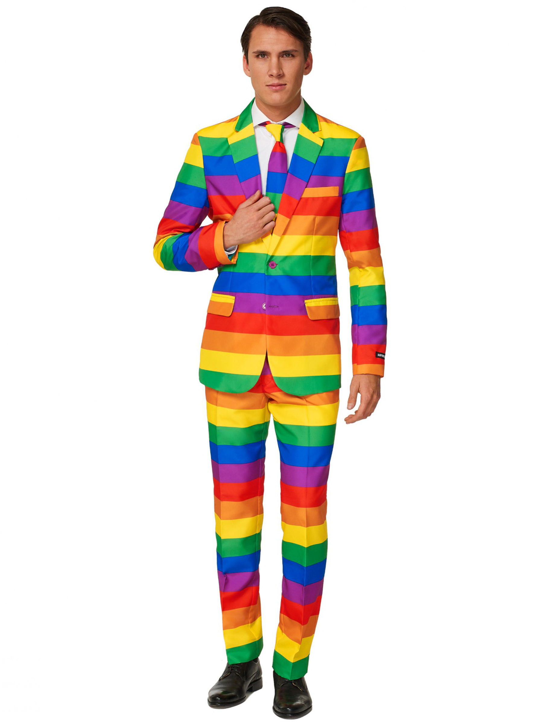 Mr. Rainbow-Kostüm Suitmeister bunt von OPPOSUITS