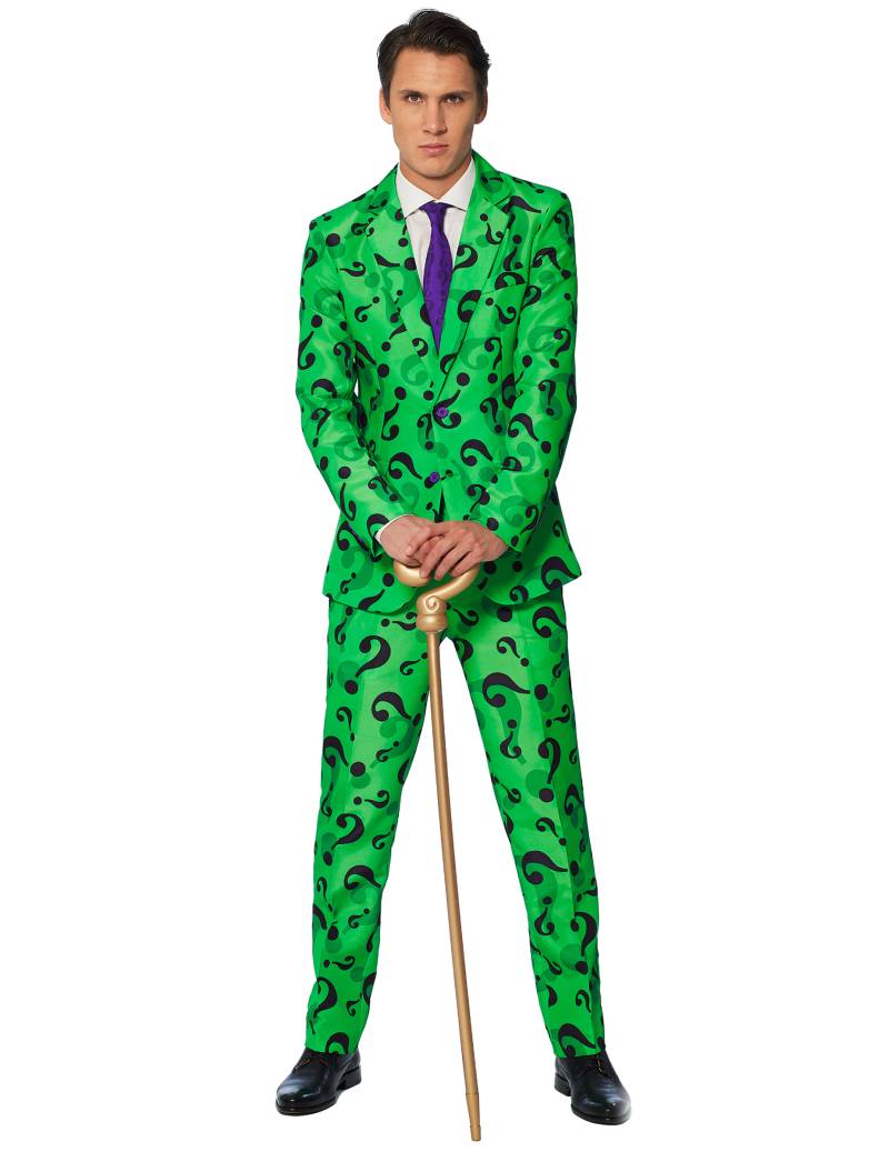 Mr. Riddler-Kostüm Suitmeister grün-schwarz von OPPOSUITS