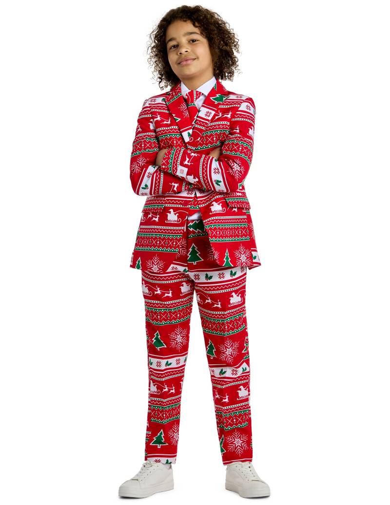 Mr. Winterwonderland Opposuits Anzug für Teenager rot-weiss-grün von OPPO MERCHANDISE GROUP