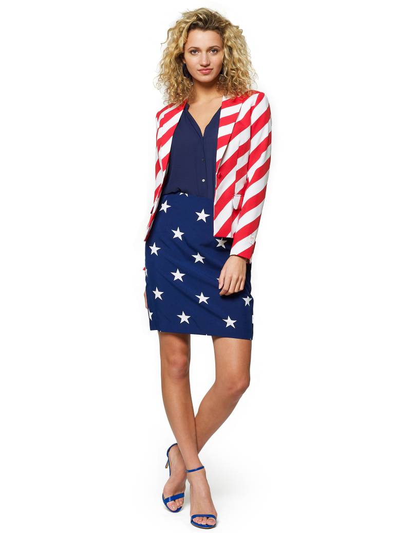 Opposuits Damenanzug USA blau-weiss-rot von OPPO MERCHANDISE GROUP