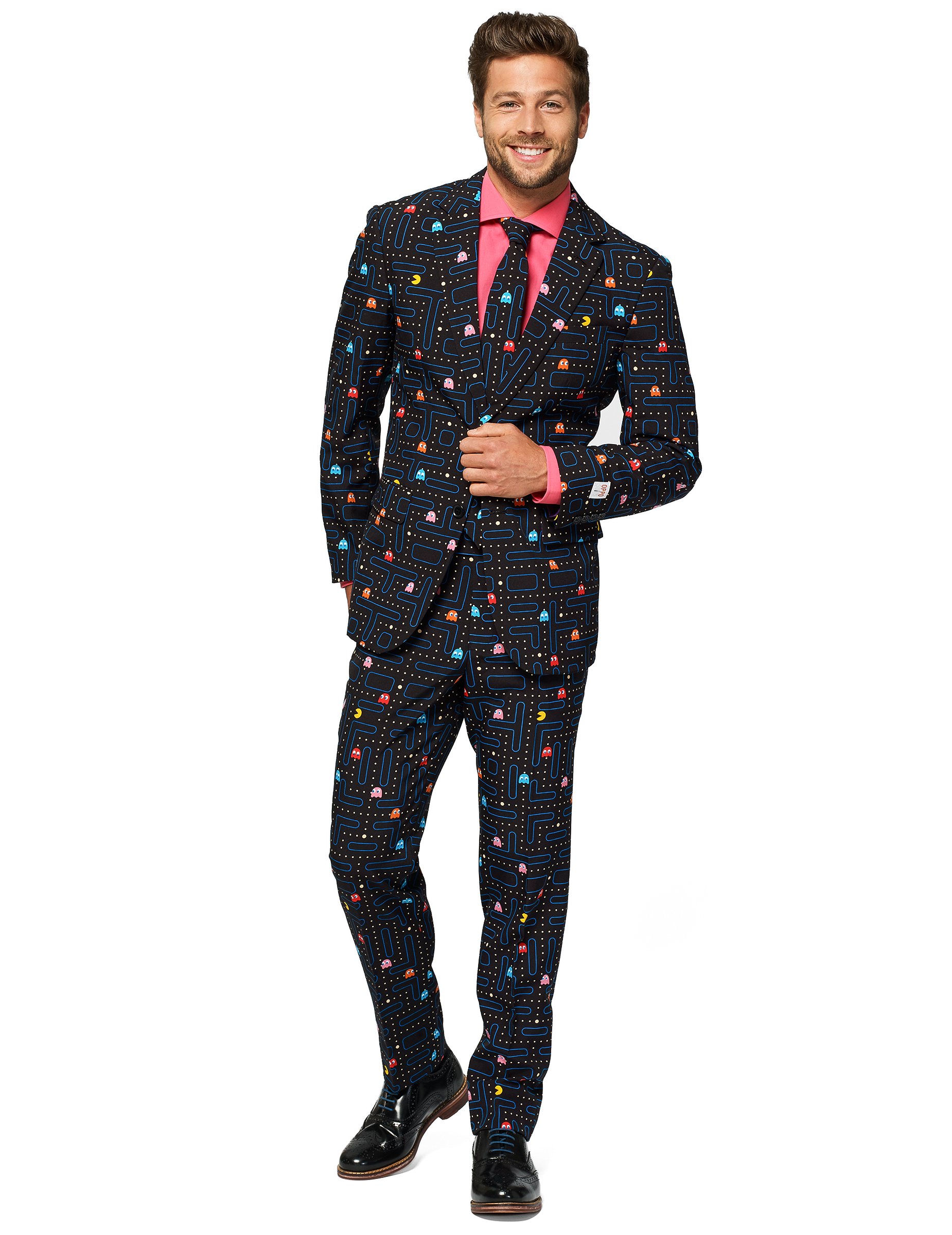 Opposuits Pac Man Anzug Lizenzartikel schwarz-bunt von OPPOSUITS