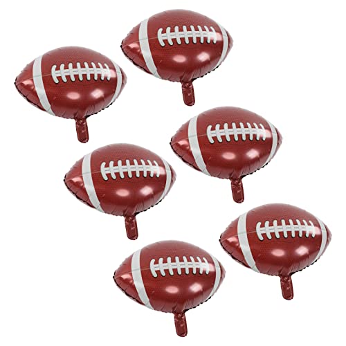 Fußballballons, 6 Stück Fußballballons aus Aluminiumfolie, Großer Fußball mit Schwanz, Sportballons mit Wiederverwendbarem Material für Gemeinsames Party-Sportambiente Fußballballons, 6 Stück Fußballballons aus Aluminiumfolie, Großer Fußball mit Schwanz, Sportballons mit Wiederverwendbarem Material für Gemeinsames Party-Sportambiente von OPPWONG