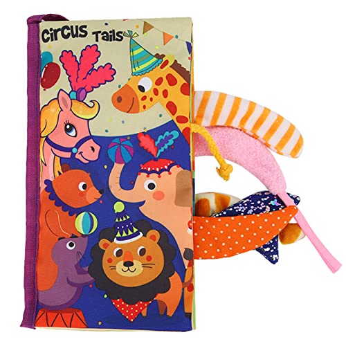 OPPWONG Crinkle -Bücher für Babys, Waschbares Weiches Stoffbücher Unzerstörbarer Babybuch Badbücher Sensorisches Spielzeug Früh Bildung Vorschullernspielzeug für Neugeborene Babys (Zirkusschwanzbuch) OPPWONG Crinkle -Bücher für Babys, Waschbares Weiches Stoffbücher Unzerstörbarer Babybuch Badbücher Sensorisches Spielzeug Früh Bildung Vorschullernspielzeug für Neugeborene Babys (Zirkusschwanzbuch) von OPPWONG