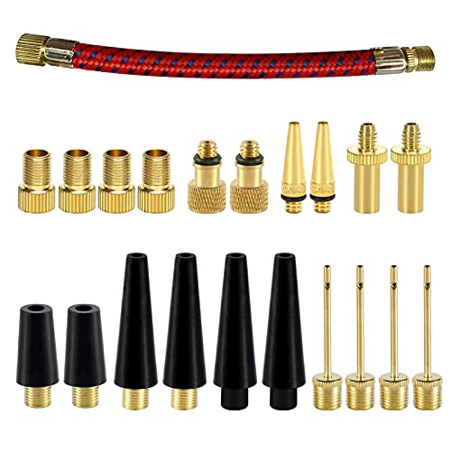 OPPWONG Reifenventil, Luftpumpe für Fahrradfahrrad -Reifenpumpen -Adapters Kit Als Inflationsgeräte und Zubehör Passen 21pcs Fahrrad Reifenventiladapter für Standardpumpe oder Luftkompressor OPPWONG Reifenventil, Luftpumpe für Fahrradfahrrad -Reifenpumpen -Adapters Kit Als Inflationsgeräte und Zubehör Passen 21pcs Fahrrad Reifenventiladapter für Standardpumpe oder Luftkompressor von OPPWONG