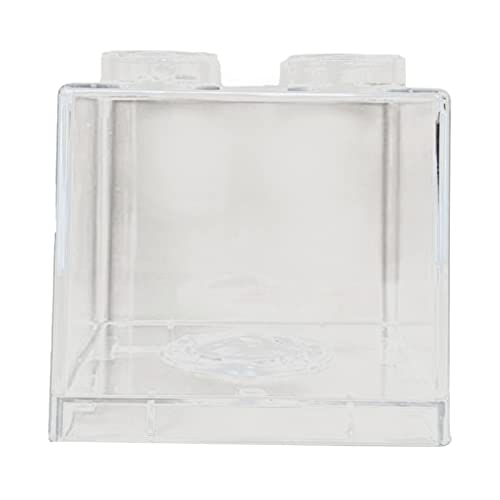OPPWONG Spardose, Transparente Spardose aus Kunststoff Im Baustein-Design, Durchsichtige Spardose, Rechteckig, für Kinder, und Mädchen (Transparent weiß) von OPPWONG