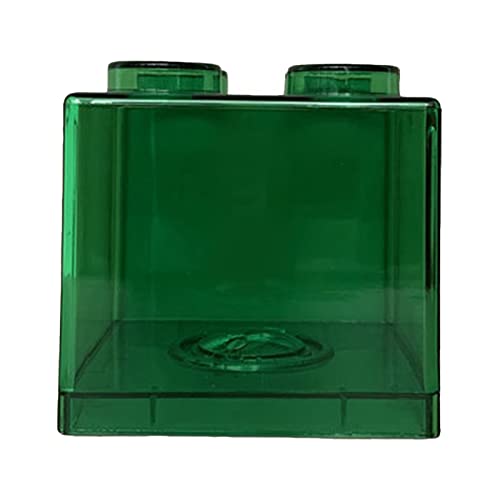 OPPWONG Spardose, Transparente Spardose aus Kunststoff Im Baustein-Design, Durchsichtige Spardose, Rechteckig, für Kinder, und Mädchen (Transparentes Grün) von OPPWONG