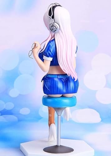 OPQRSTUVW Anime Girl Figure Limited Edition Japanese Anime SUPERSONICO Action Figure Pretty Girl Anime Cute Figure Original Character PVC Collection Model Dolls Toy Statue Birthday Gift von OPQRSTUVW